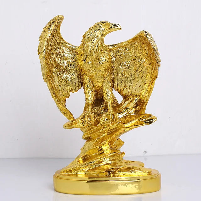 Antike Bronze Adler Figur; stilvolle Kunstdekoration, die jedem Raum Würde verleiht.