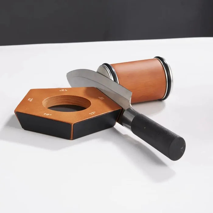 Manueller SharpRoll Diamant-Rollmesserschärfer für professionelle Schärfe von Küchenmessern.