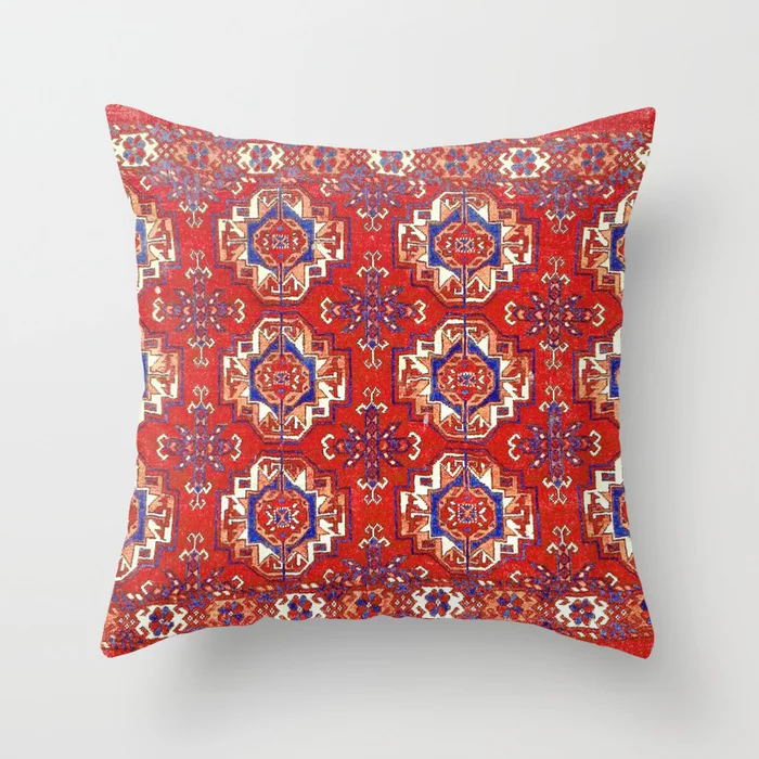 Boho-Kissenbezug, indisch gemustert aus Plüsch, perfekte Dekoration für jedes Zuhause.