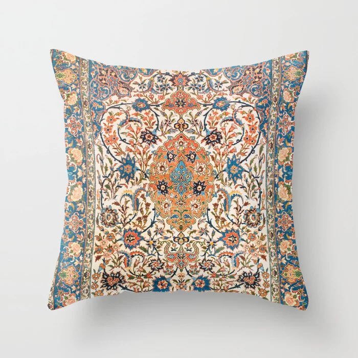 Gemusterter Dekokissenbezug im indischen Boho-Stil aus Plüsch für Schlafzimmer-Wohnkultur.