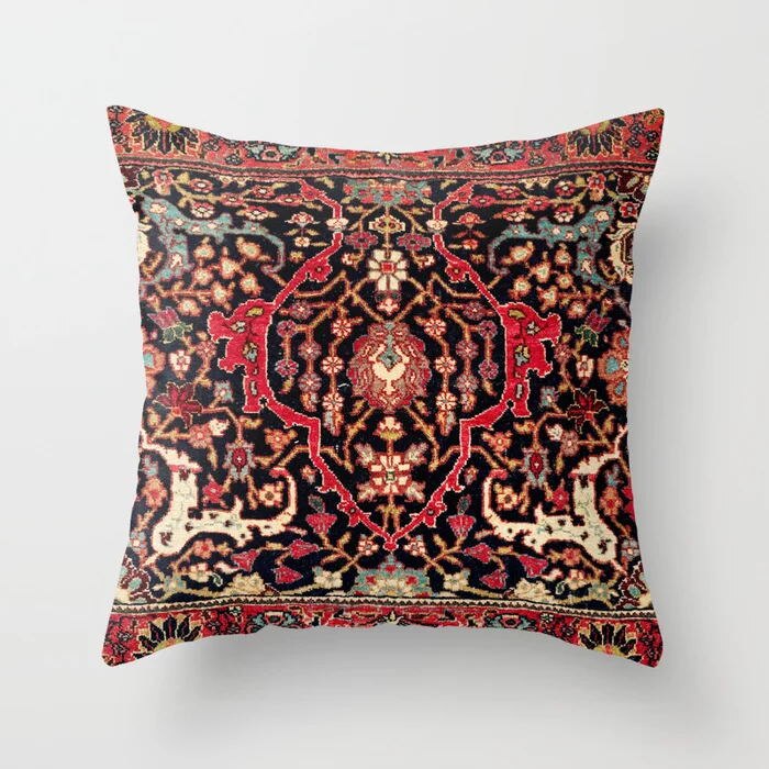 Gemusterter Plüsch-Kissenbezug im marokkanischen Boho-Stil für elegante Wohnzimmer.