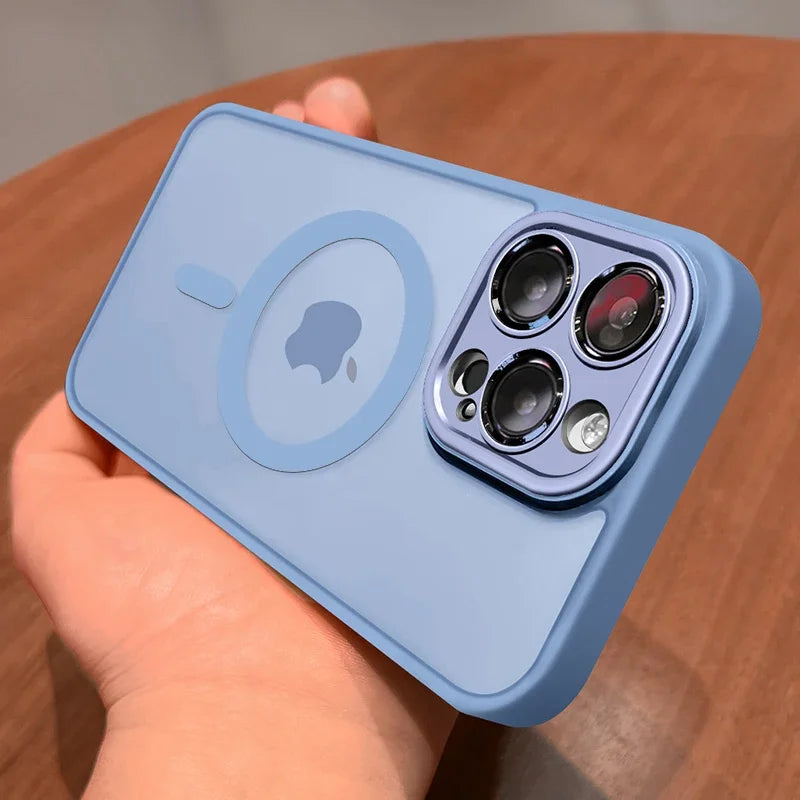 Magnetische MagSafe iPhone Hülle Matte Armour für iPhone 14/15 mit Stoßschutz & Anti-Fingerabdruck.