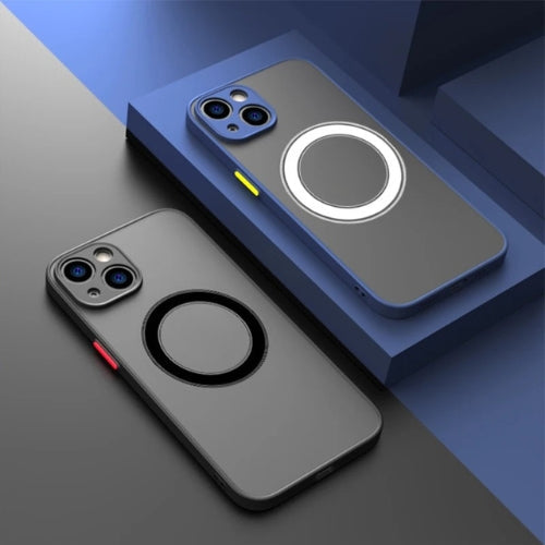 Matte magnetische Handyhülle mit MagSafe & Fallschutz für iPhone – schlankes Anti-Fingerabdruck-Design.