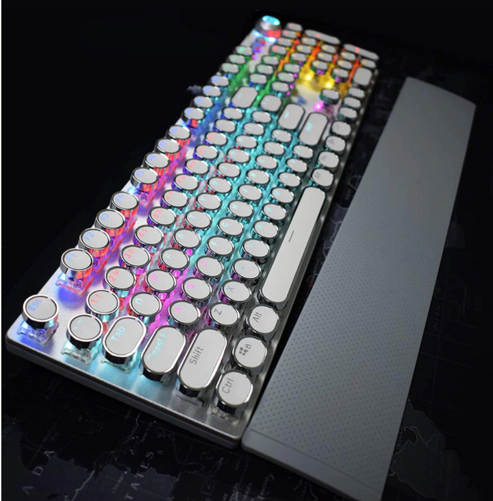 Robuste mechanische Tastatur mit elegantem Design, ideal für Gaming und Office, bietet Präzision und Langlebigkeit.