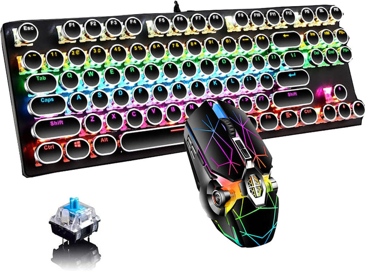 Robuste mechanische Gaming-Tastatur mit blauen Schaltern & 87 Tasten. RGB für coole Lichteffekte.