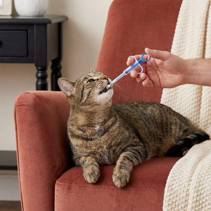 Medikamentenspender für Hunde & Katzen zur einfachen Tablettengabe. Ideales Tierpflege-Hilfsmittel.