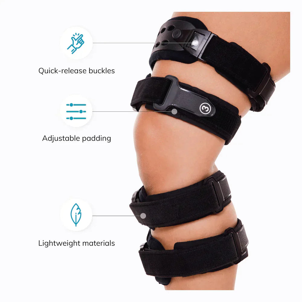 Ansicht der Knieorthese mit Scharnier für Arthrose, ideal zur Gelenkstabilisierung & Schmerzlinderung am Knie.