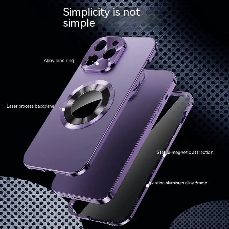 Robuste Aluminiumhülle für iPhone 15/14/13 mit stoßfestem 360° Vollschutz und präzisem Kameraschutz.