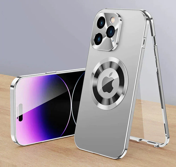 Langlebiges Aluminium Magsafe Schutzcase für iPhone 15, 14, 13. Mit 360° Schutz, stoßfest und für die Kamera.