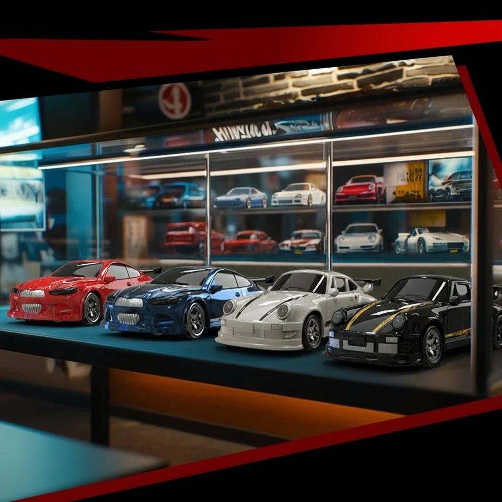 Kompaktes 1:64 MICRODRIFT RC Driftauto, ideal für drinnen. Kleines Fernbedienung Auto Spielzeug.