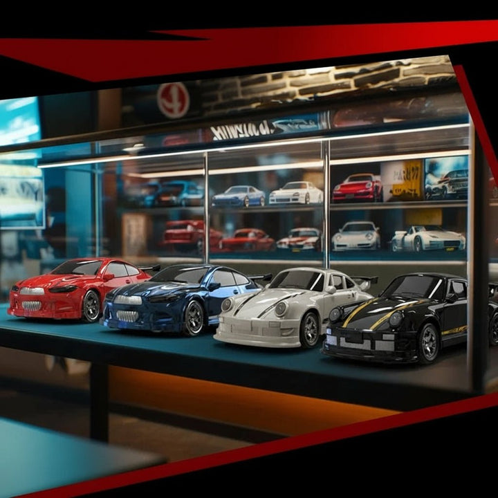Kompaktes 1:64 MICRODRIFT RC Driftauto, ideal für drinnen. Kleines Fernbedienung Auto Spielzeug.