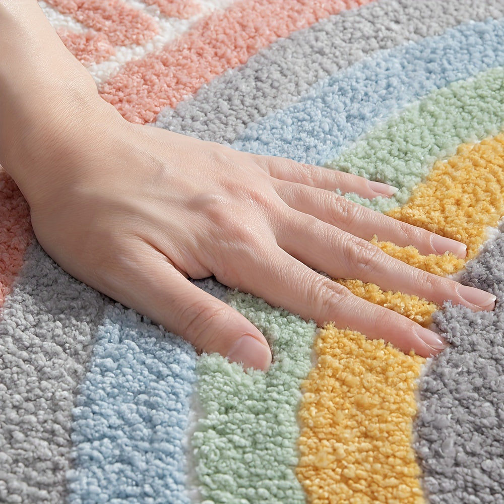 Robuste Polyester-Badematte "Milo", superabsorbierend & rutschfest, ideal für Nassbereiche im Bad.