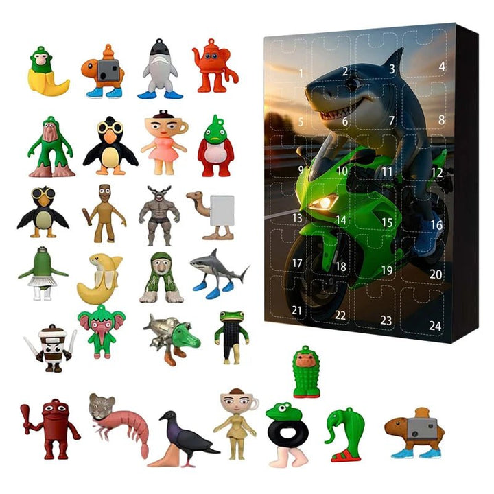 MINDPOP 2025 Adventskalender unterm Weihnachtsbaum, bereit für 24 Tage lustiger Kinderüberraschungen.