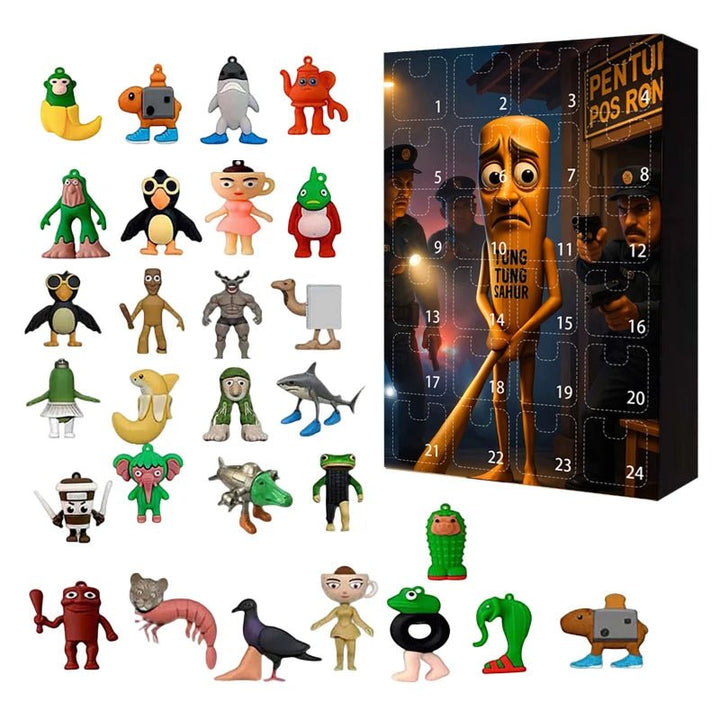 Nahaufnahme einer lustigen Meme-Überraschung aus dem MINDPOP 2025 Adventskalender für Kinder.
