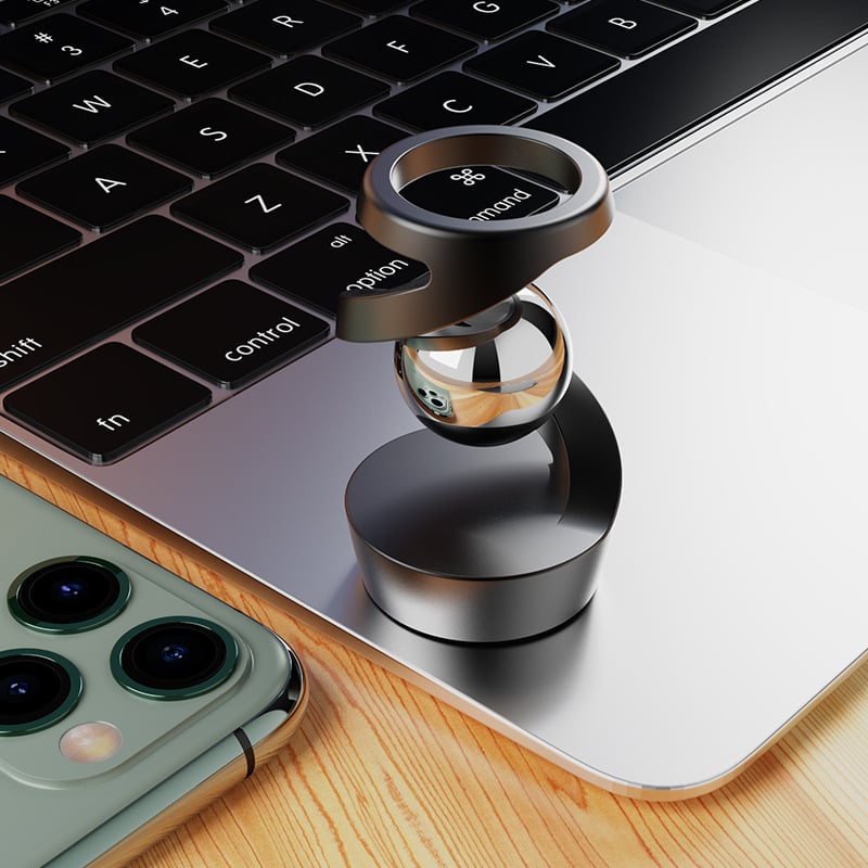 MindSpin, das innovative Schreibtisch-Gadget zum Stressabbau und zur Entspannung durch hypnotische Rotation.