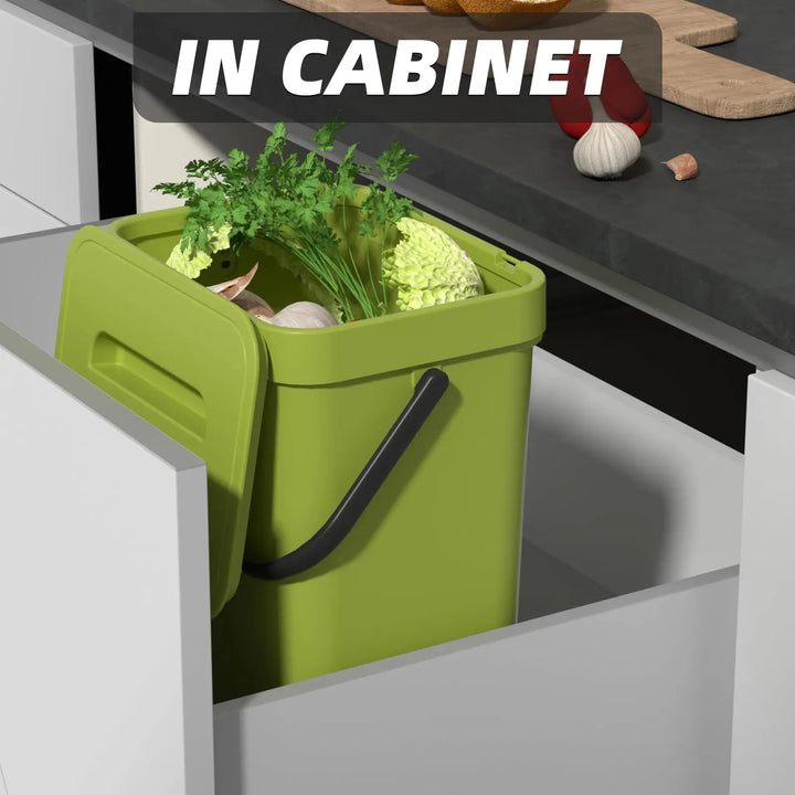 Praktischer Mini Mülleimer mit Deckel für Hygiene. Hängend oder wandmontiert in Küche, Bad & Büro einsetzbar.