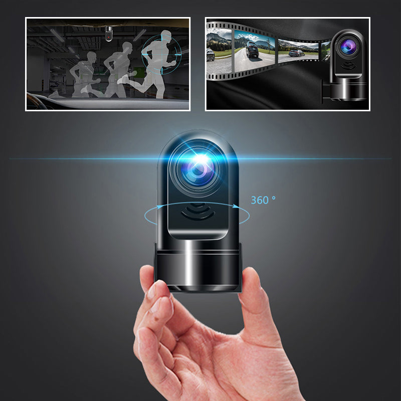 Detailreiche 1080P HD Mini Dashcam für 360° Aufnahmen, sichert Ihr Fahrzeug optimal mit ADAS-Funktion.