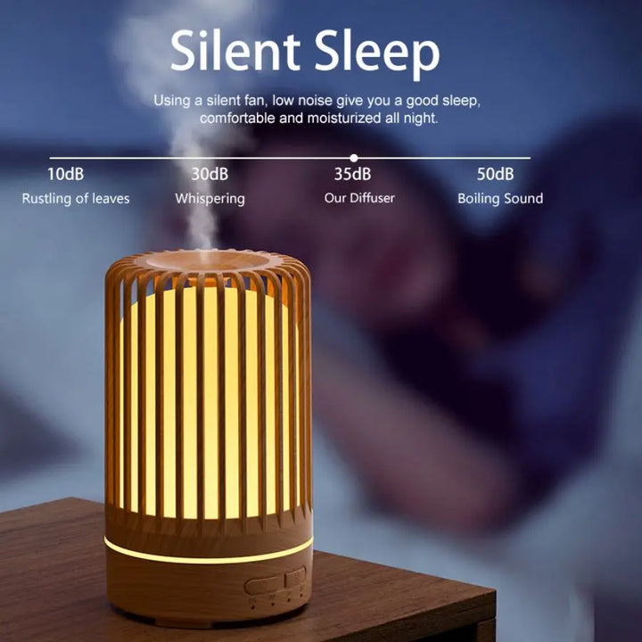 Leiser Ultraschall Aroma Diffuser in Mini-Größe mit LED-Licht für sanfte Luftbefeuchtung & Aromatherapie.