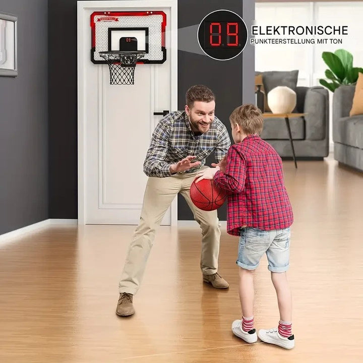 Sportlicher Mini-Basketballkorb mit elektronischer Punktanzeige für aktives Spielen der ganzen Familie.