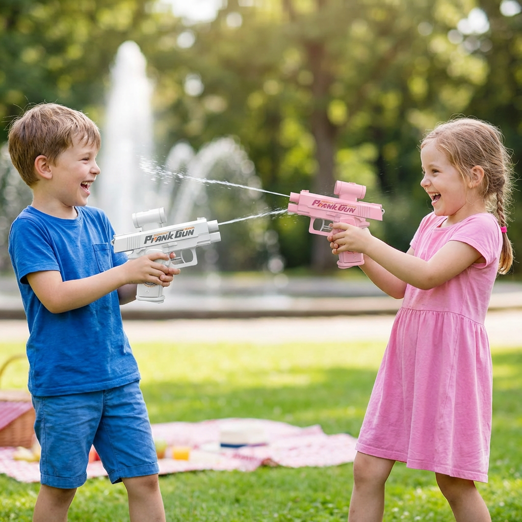 Mini doppelseitige Wasserpistole für Kinder, ideal für Wasserspaß im Sommer, Garten, Pool & Strand.