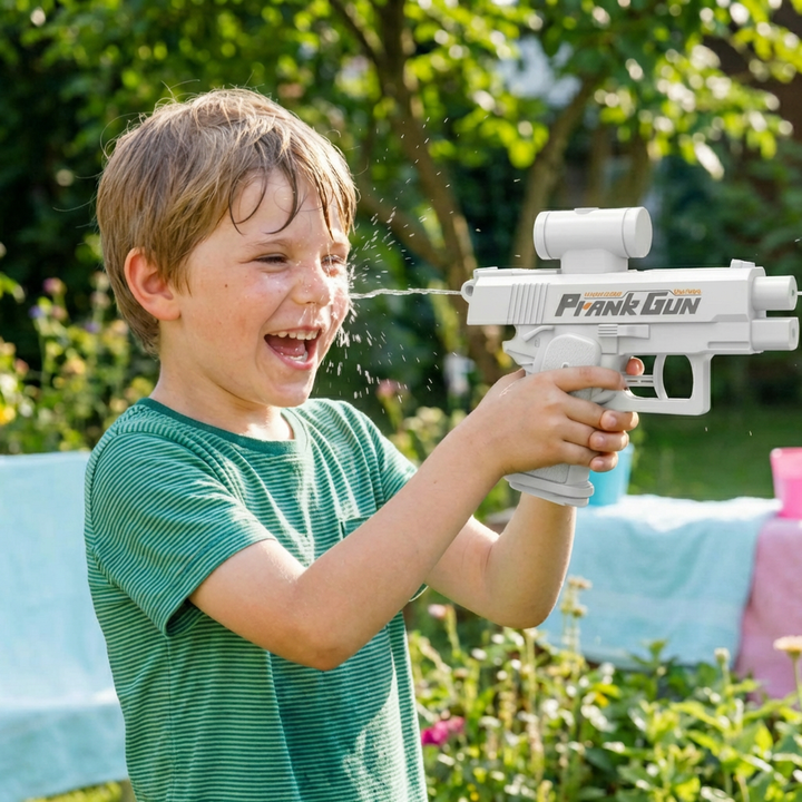Doppelseitige Mini-Wasserpistole für Kinder, perfekt für Outdoor-Wasserspiele & Sommeraktivitäten.