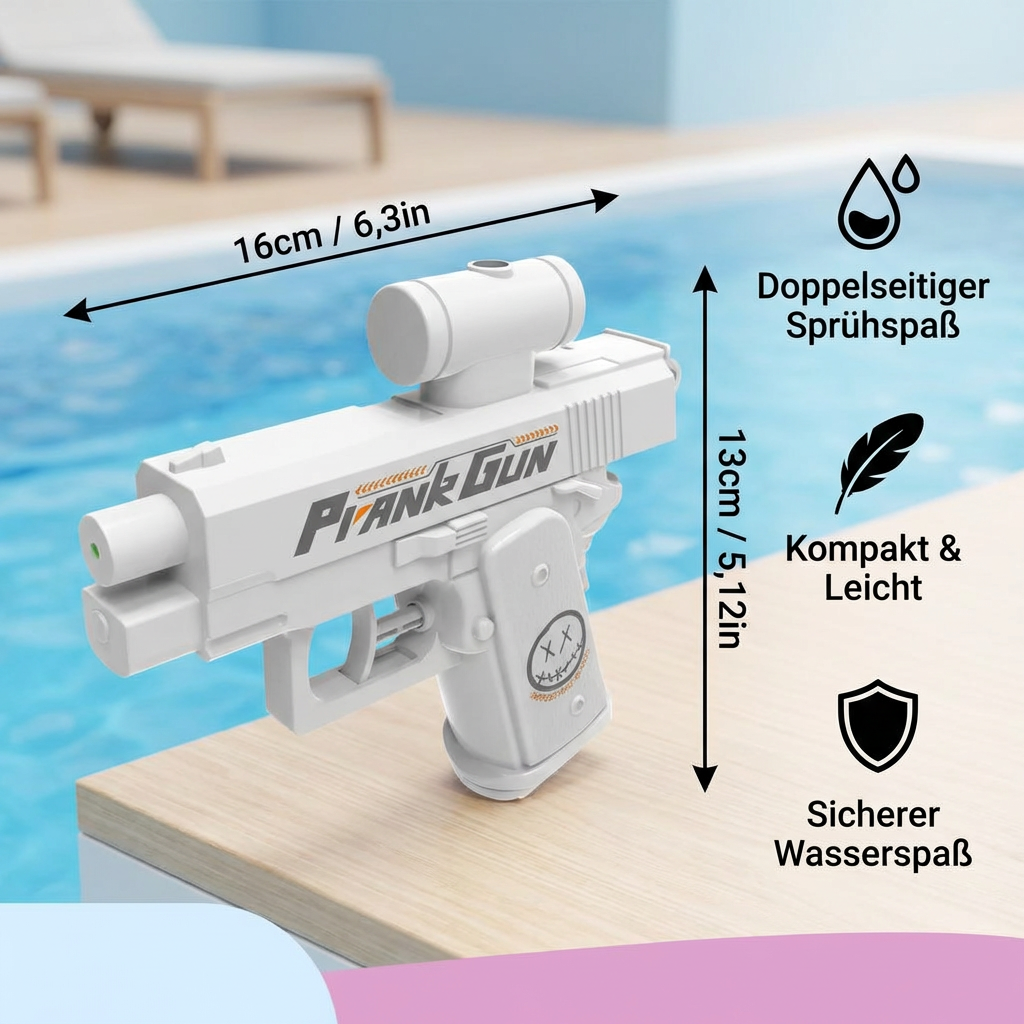 Buntes Mini-Wasserspielzeug, doppelseitige Wasserpistole, für unvergesslichen Sommer-Wasserspaß im Freien.