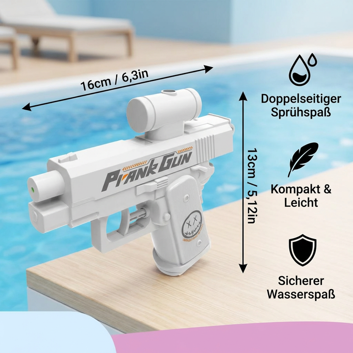 Buntes Mini-Wasserspielzeug, doppelseitige Wasserpistole, für unvergesslichen Sommer-Wasserspaß im Freien.