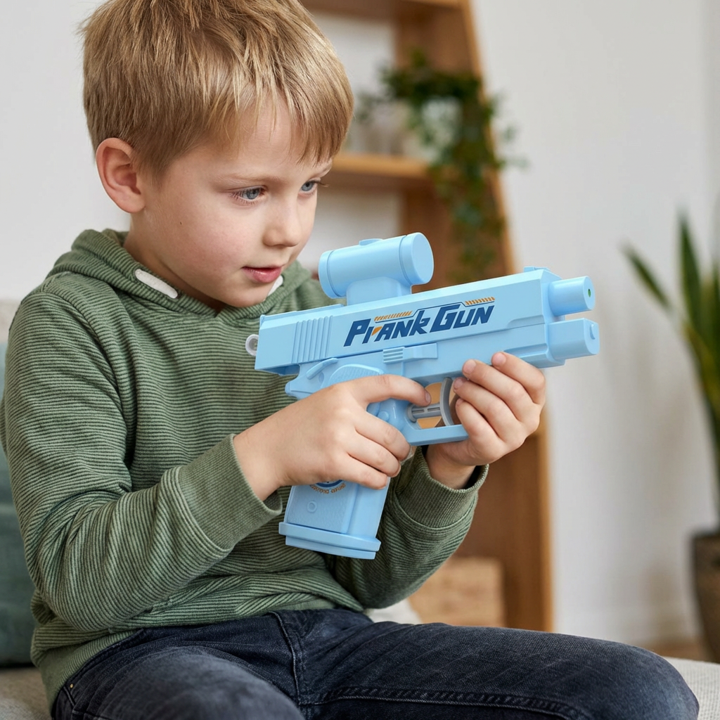 Kleine doppelseitige Wasserpistole für Kinder, super für Pool, Strand und jede Garten-Wasseraktivität im Sommer.