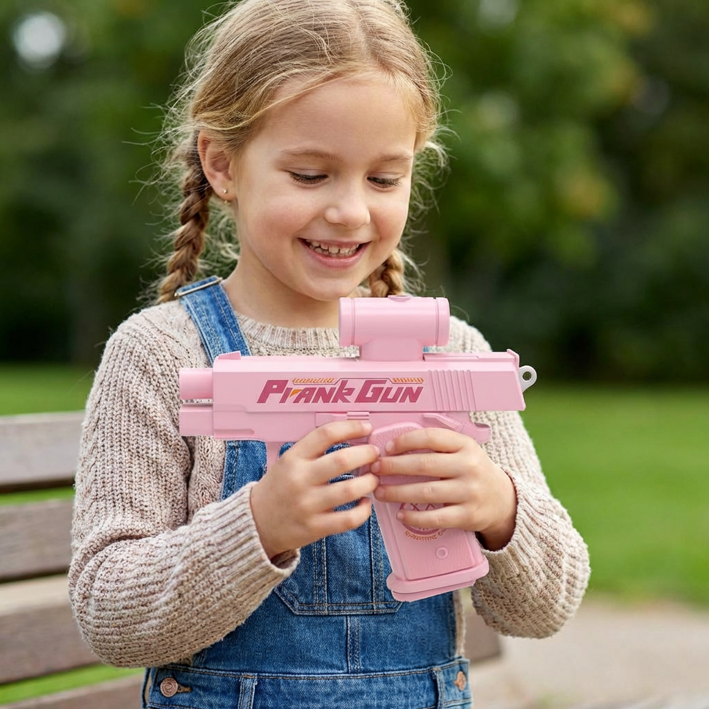 Kinderfreundliche, doppelseitige Mini-Wasserpistole für lustige Sommerspiele und erfrischenden Wasserspaß.