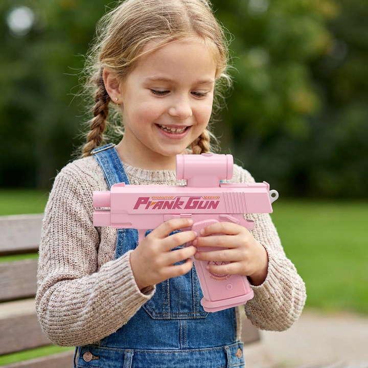 Kinderfreundliche, doppelseitige Mini-Wasserpistole für lustige Sommerspiele und erfrischenden Wasserspaß.