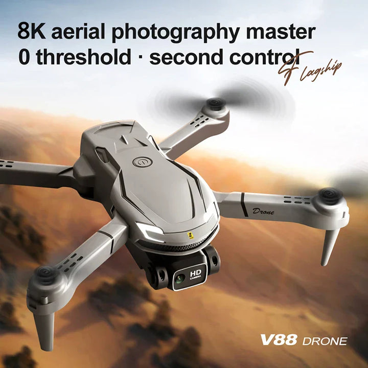 Vielseitige 8K Drohne mit Dual-Kamera und GPS, für präzise Flugmanöver und klare Bilder.