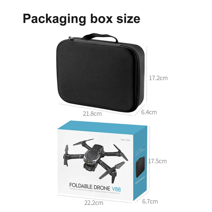 Ferngesteuerte Mini-Drohne mit 8K HD-Kamera, ideal für hochauflösende Luftvideos.