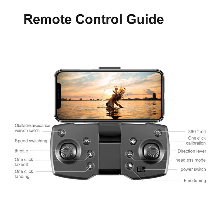 Videodrohne mit 8K Dual-Kamera und GPS-Funktion für präzise Outdoor-Flüge.