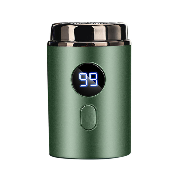 Mini-Elektrorasierer für sanfte Männerrasur, wasserdicht, mit USB-C Anschluss und Tragetasche.