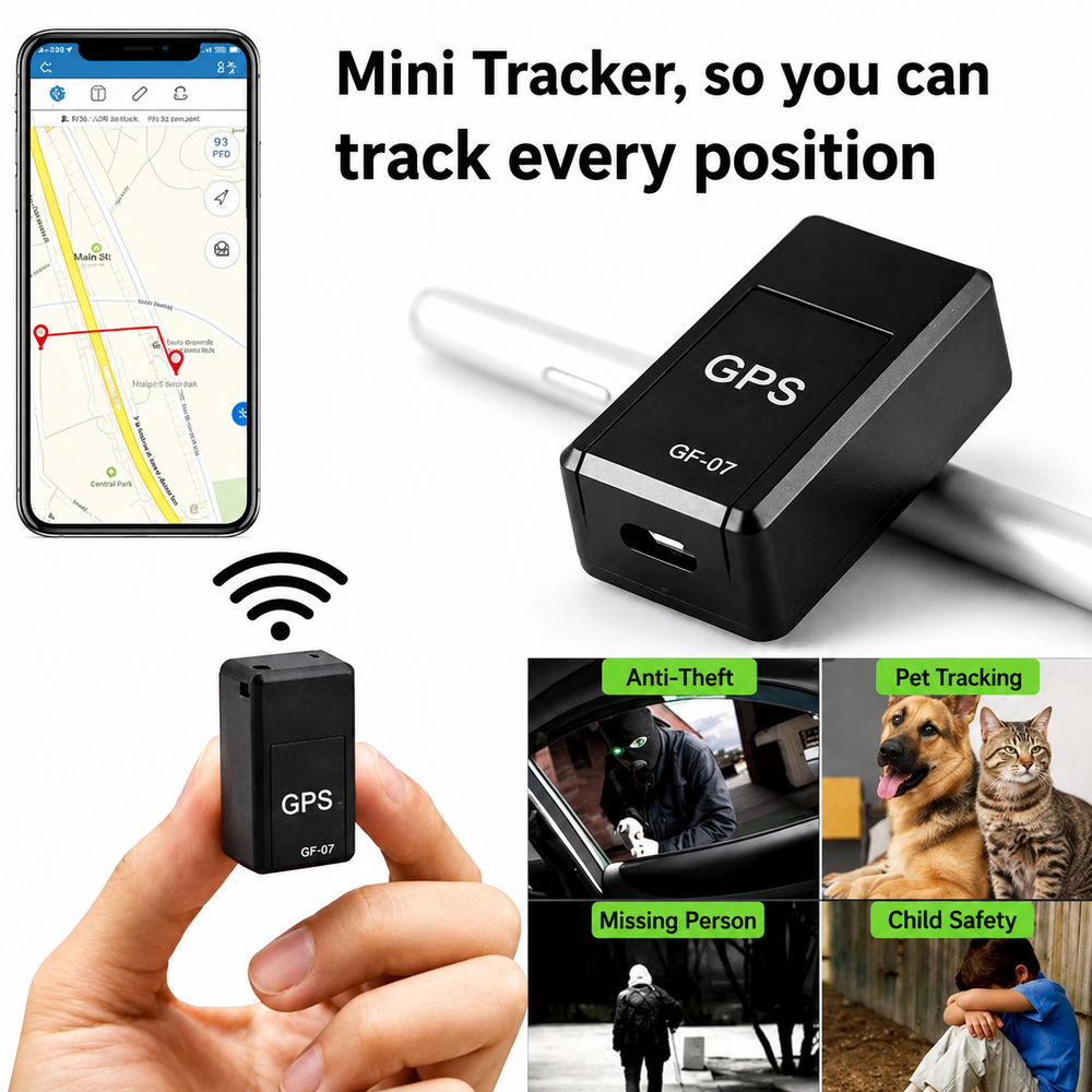Kompakter Mini GPS Tracker zur diskreten Fahrzeugortung; magnetisch, idealer Diebstahlschutz ohne Abo.