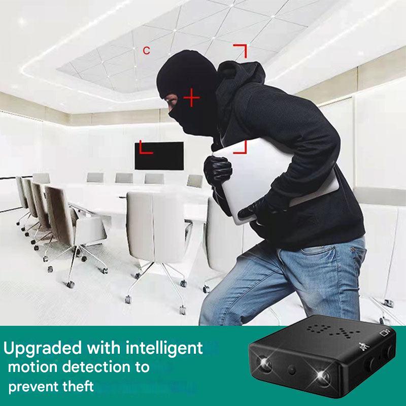 Kleinste HD Überwachungskamera mit Infrarot-Nachtsicht, Bewegungssensor und einfacher Installation.