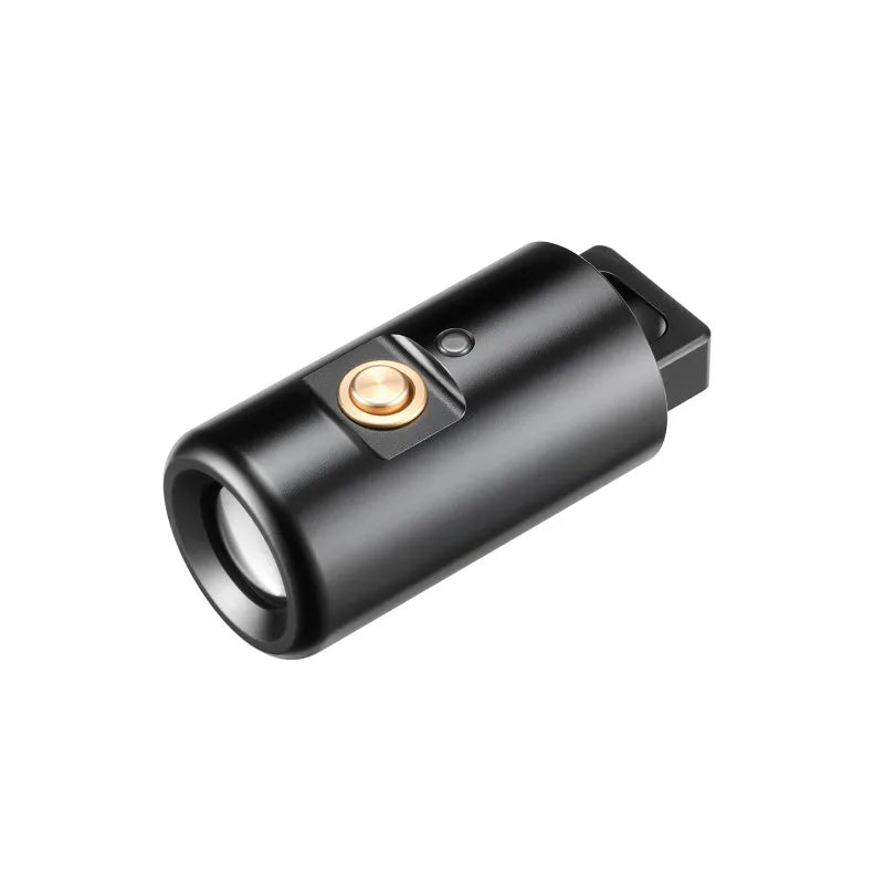 Mini LED Taschenlampe, wiederaufladbar & wasserdicht, ideal für Outdoor, Camping & Notfälle.