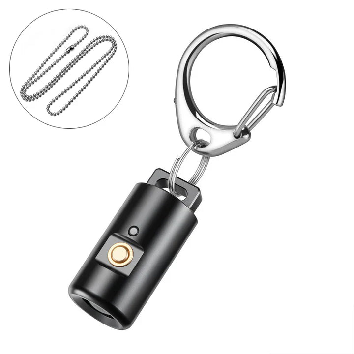 Hochwertige, wasserdichte Mini LED Taschenlampe aus Aluminium, ideal als Schlüsselbundlicht oder Notfalllampe.