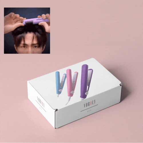 Mini-Lockenstab & Glätteisen für Reisen. Keramik-Stylingwerkzeug für perfekte Locken und glattes Haar.