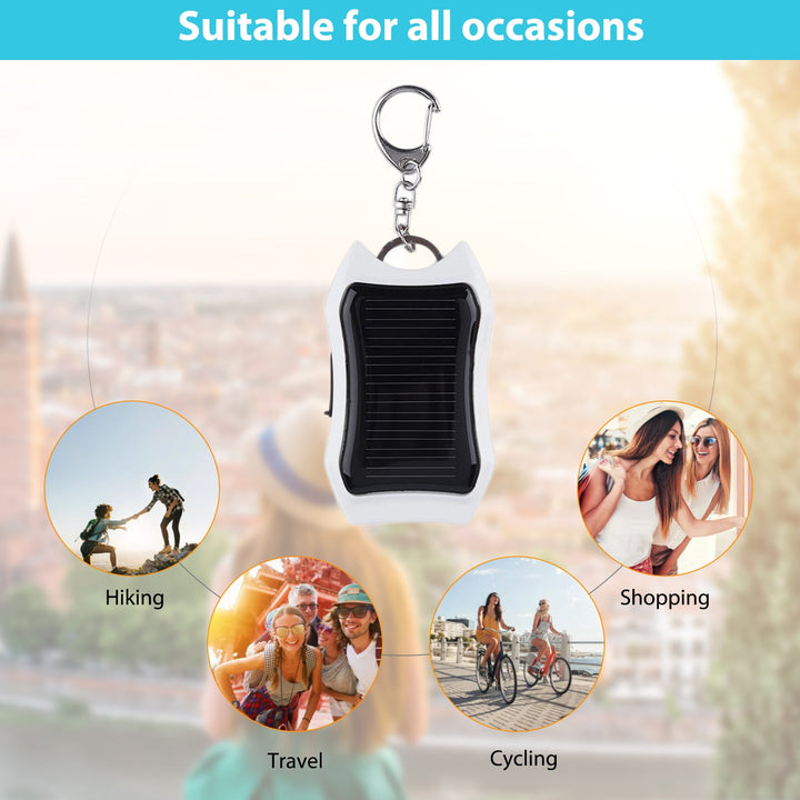 Universelles Mini Solar Powerbank als Notfallladegerät für Mobiltelefone. Ideal für Outdoor & Reisen.