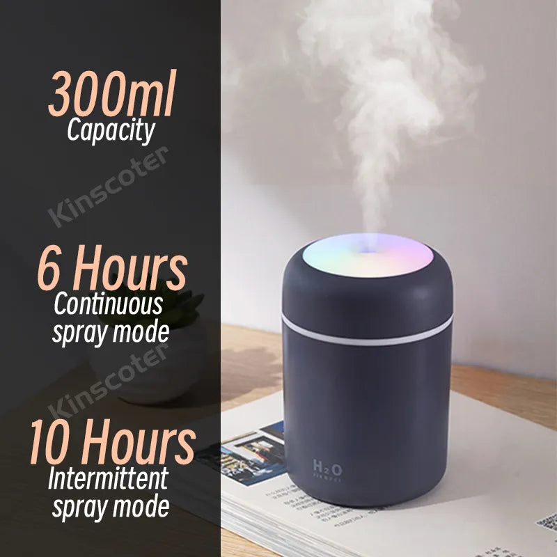 Eleganter Mini USB Luftbefeuchter fürs Büro. Verbessert die Luftqualität am Arbeitsplatz. Stilvolles Gadget.