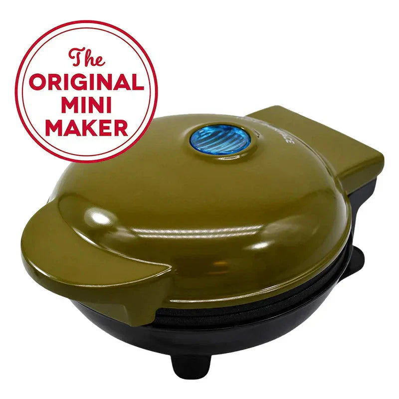Benutzerfreundliches Mini Waffeleisen für einfaches Backen. Schneller elektrischer Waffelmaker für Frühstück und Snacks.