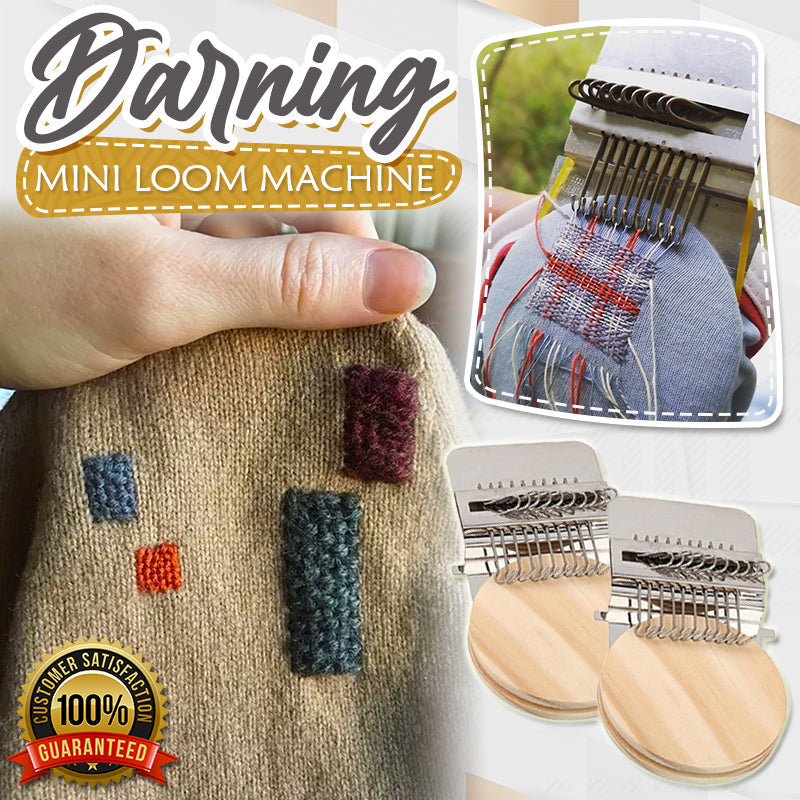 Nachhaltiges Mini-Webrahmen-Set zur Reparatur von Kleidung & Textilien. Fördert Upcycling & Handarbeit.