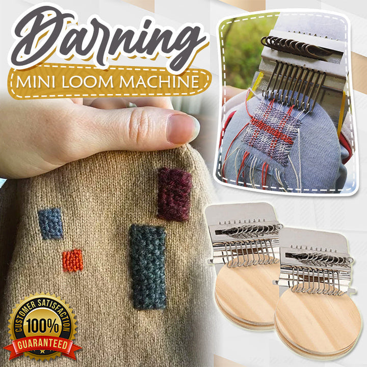 Nachhaltiges Mini-Webrahmen-Set zur Reparatur von Kleidung & Textilien. Fördert Upcycling & Handarbeit.