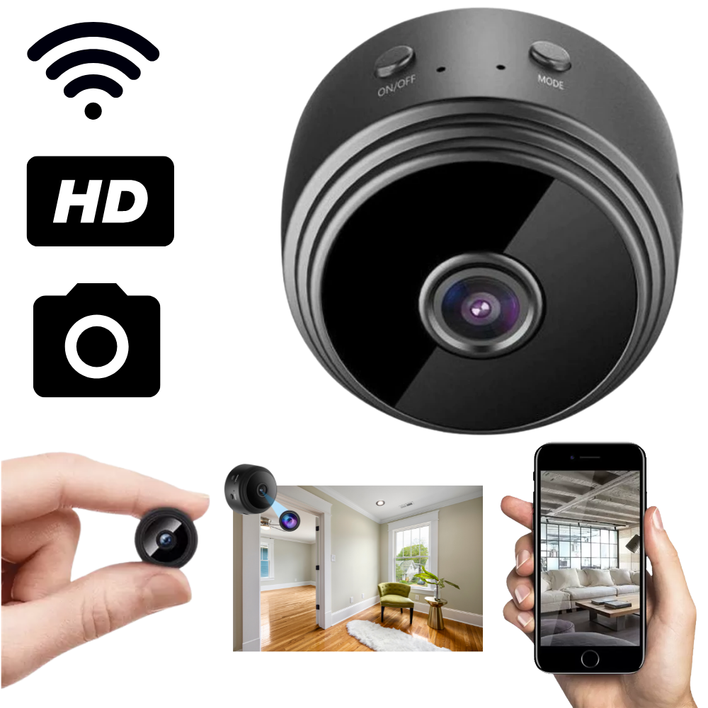 Mini WLAN Überwachungskamera für diskrete Heimüberwachung, klein und drahtlos.