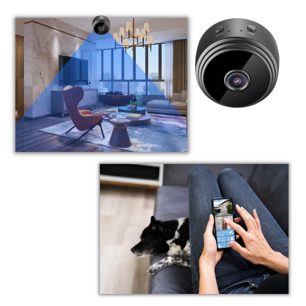 Diskrete Mini Überwachungskamera mit Full HD und WLAN für unauffällige Sicherheit.