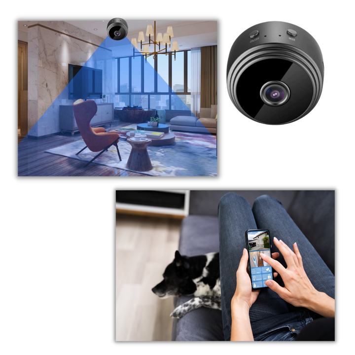 Diskrete Mini Überwachungskamera mit Full HD und WLAN für unauffällige Sicherheit.