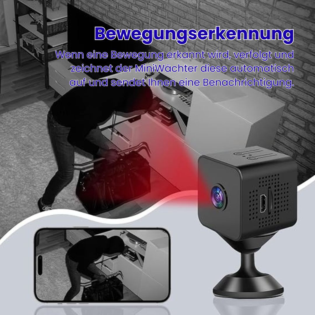 WLAN Minikamera für drahtlose Überwachung. Einfache Integration in Smart Home Systeme. Kompakt & leistungsstark.