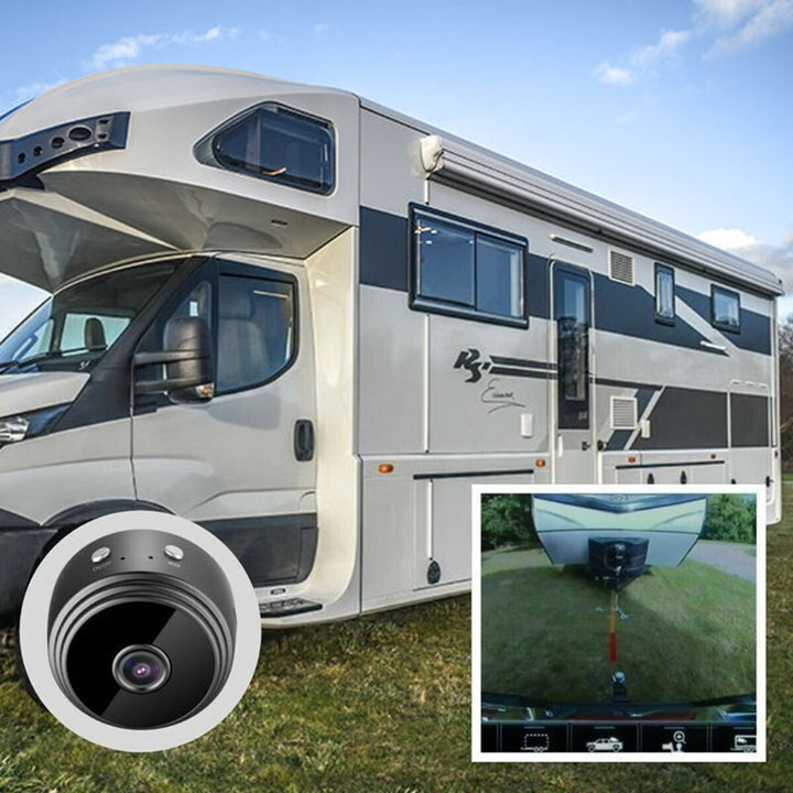 Magnetische Mini WLAN Überwachungskamera 1080p für einfache Installation Zuhause & im Wohnmobil, kabellos.
