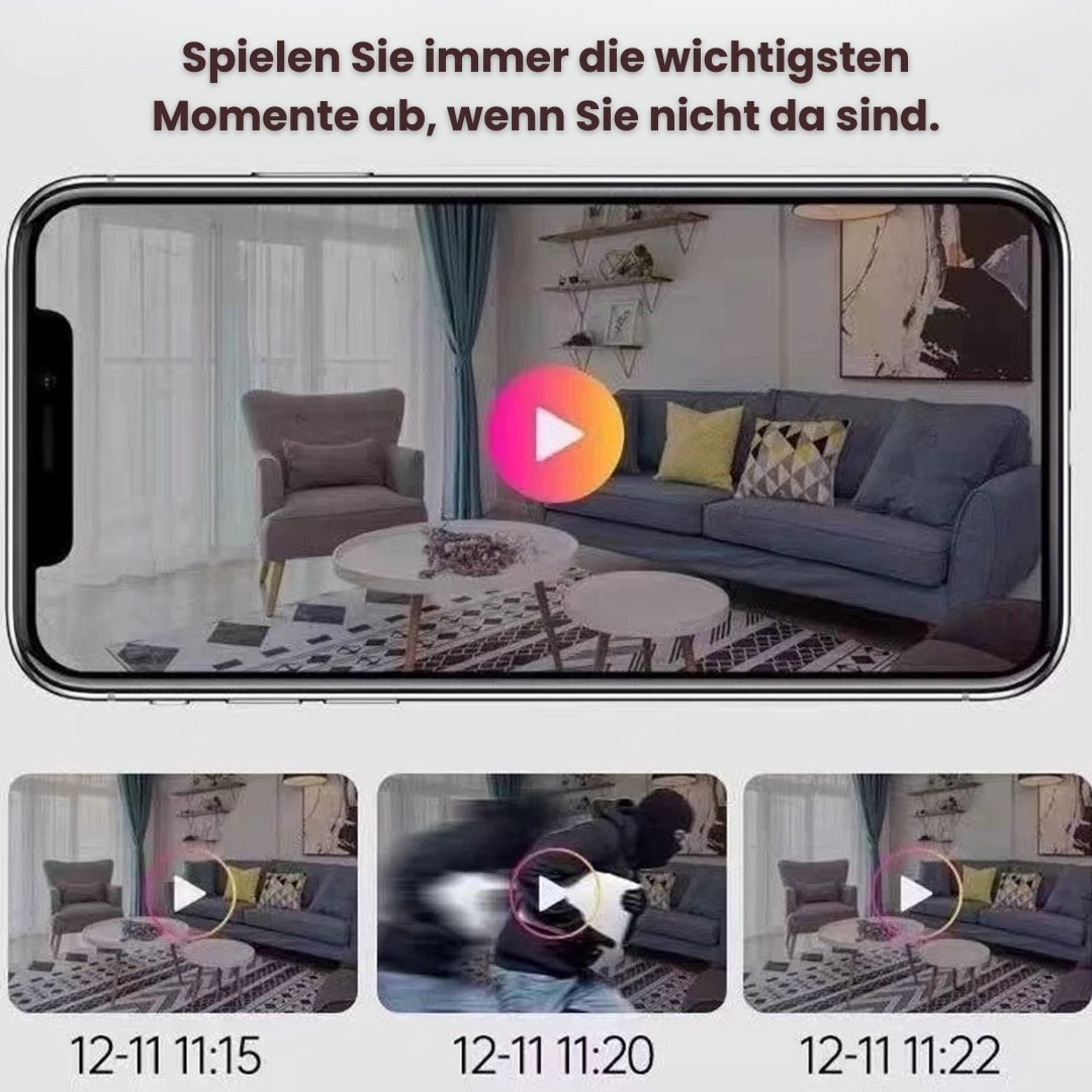 Smarte WLAN Innenkamera mit App-Steuerung, Full HD & diskreter Überwachung für Ihr Zuhause.